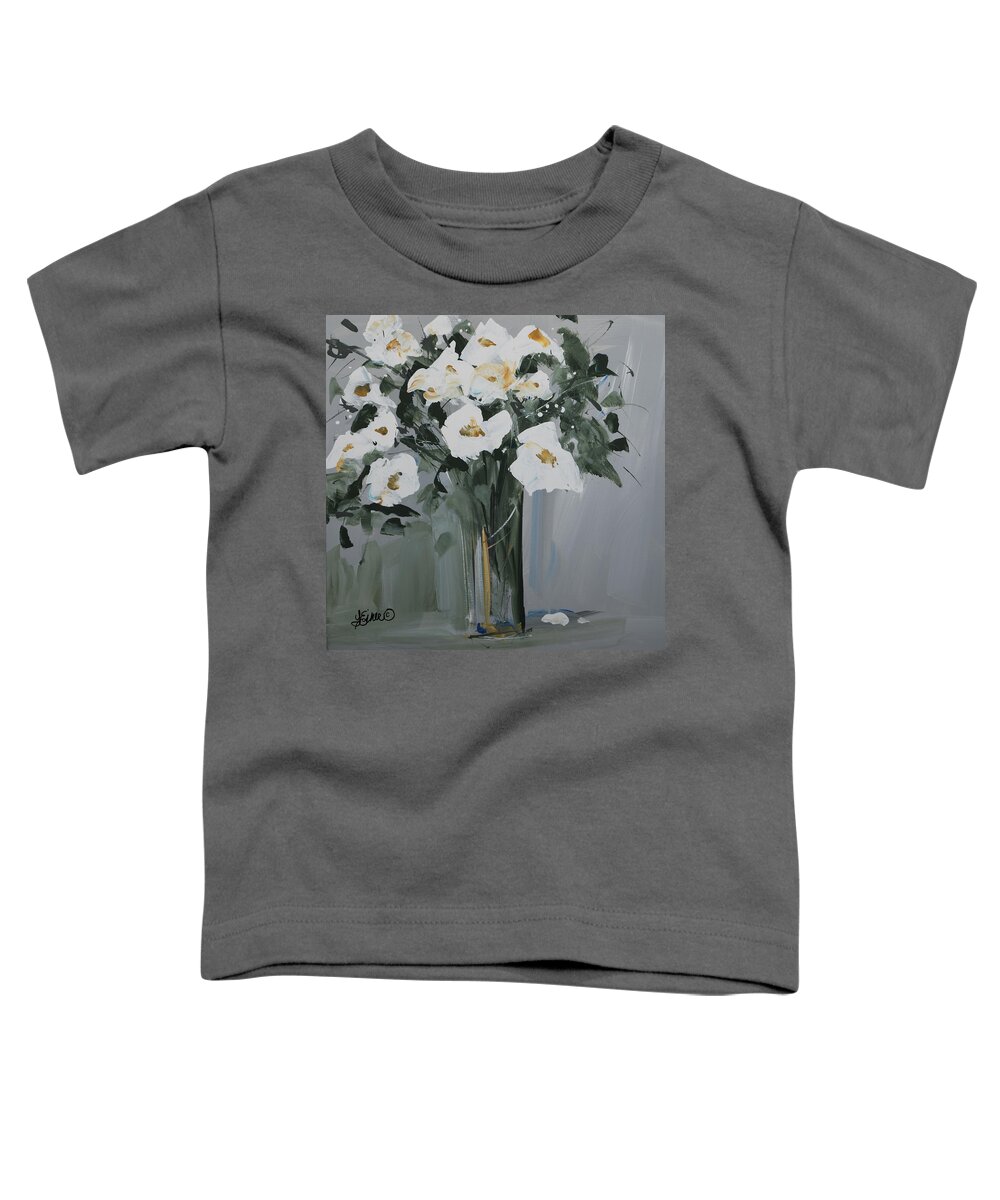 White Toddler T-Shirt featuring the painting Purity by Terri Einer
