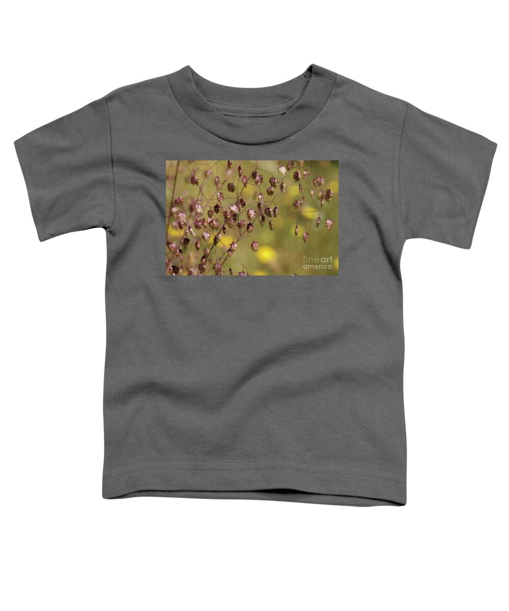 Grass Quaking Nature Meadow Ireland Summer Toddler T-Shirt featuring the photograph Quaking grass by Peter Skelton