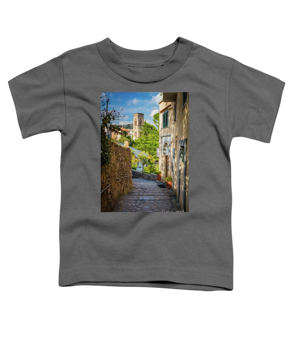 Amalfi Toddler T-Shirt featuring the photograph Ravello Street by Inge Johnsson