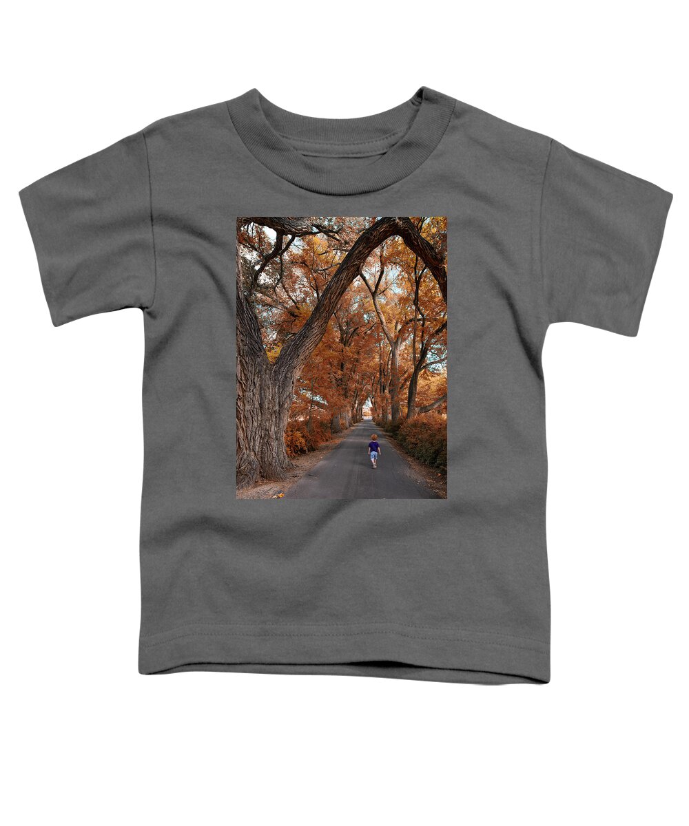 Redhead Toddler T-Shirt featuring the photograph Redhead Fall Walkabout by Tom Gresham