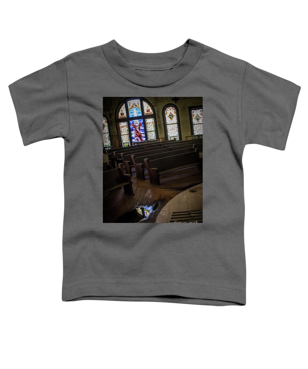 Church Toddler T-Shirt featuring the photograph Reflection of Tears by Cheryl McClure