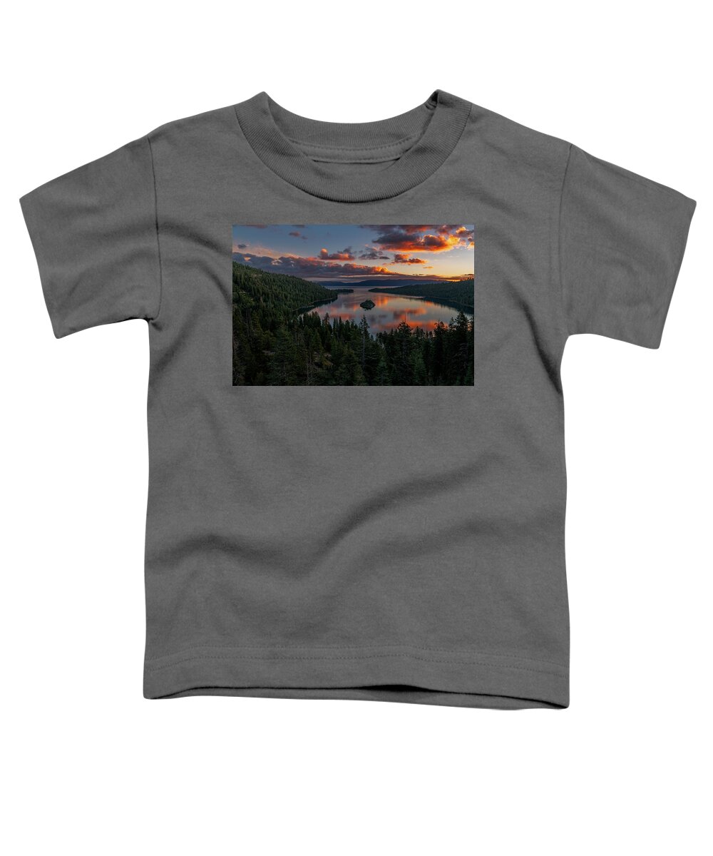 Bay Toddler T-Shirt featuring the photograph Reflection on Emerald Bay by John Hight