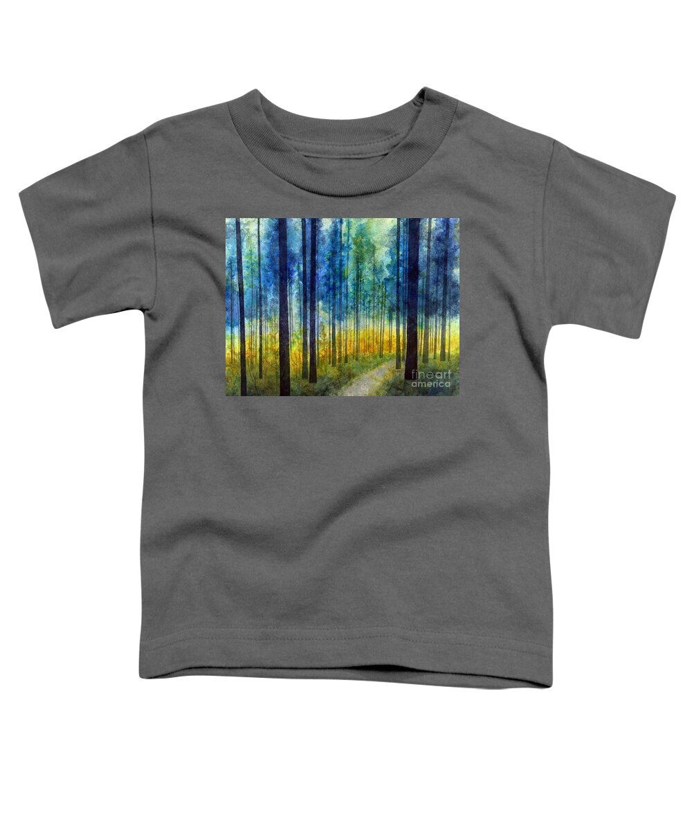 Blue Toddler T-Shirt featuring the painting Rhythm and Blues by Hailey E Herrera