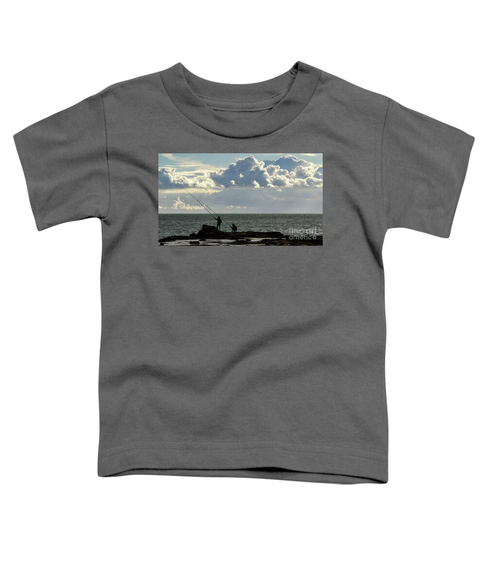 Recreation Toddler T-Shirt featuring the photograph Rock Fishing by Pablo Avanzini