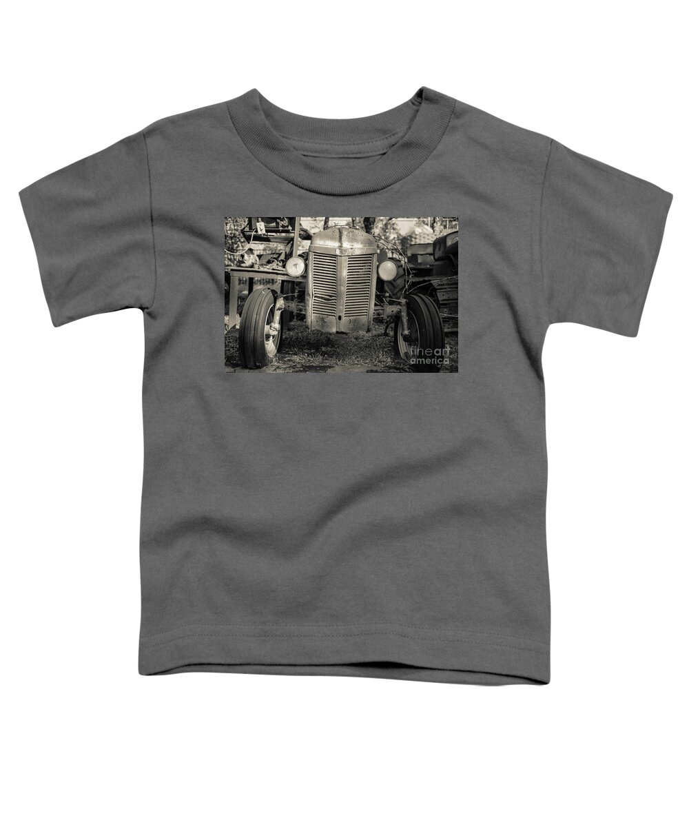 Tractor Toddler T-Shirt featuring the photograph Rusty Old Ford Vintage Farm Tractor by Edward Fielding