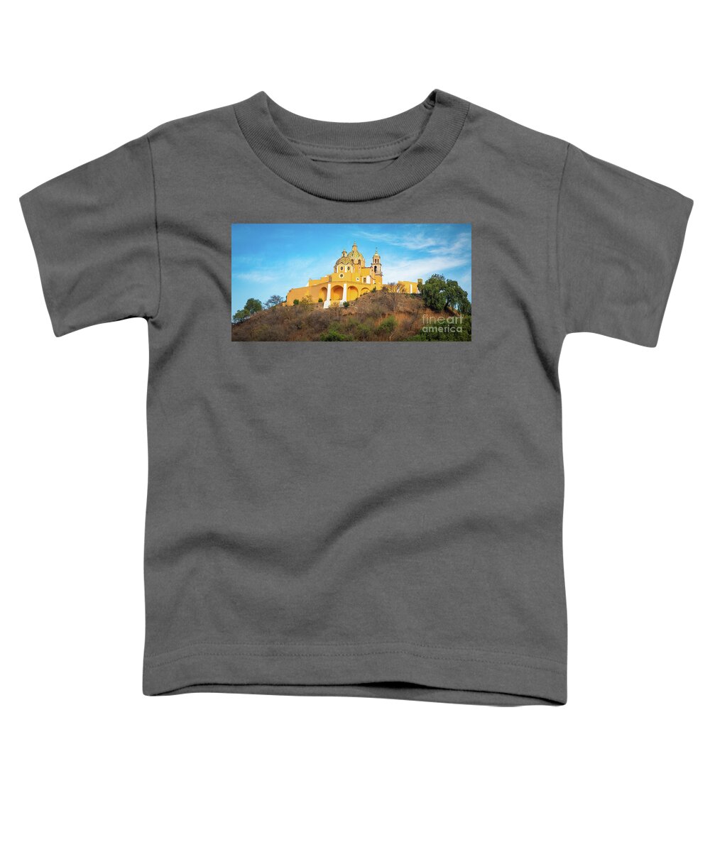 Catholic Toddler T-Shirt featuring the photograph Sanctuary on the Hill by Inge Johnsson