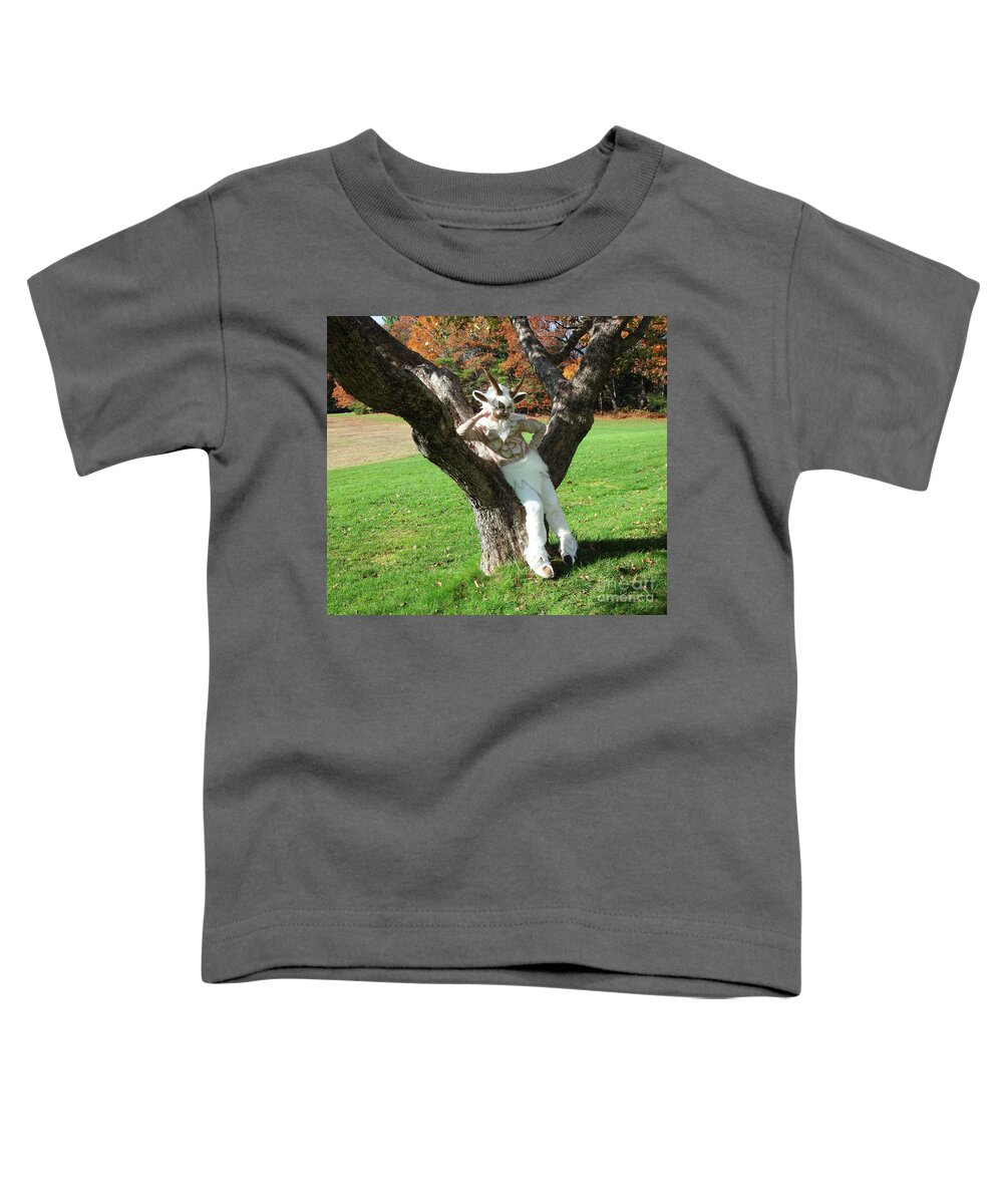 Halloween Toddler T-Shirt featuring the photograph Satyr Costume 16 by Amy E Fraser