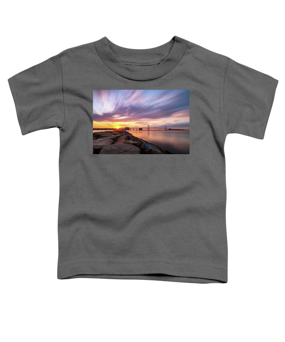Bridge Toddler T-Shirt featuring the photograph September Sunset by John Randazzo