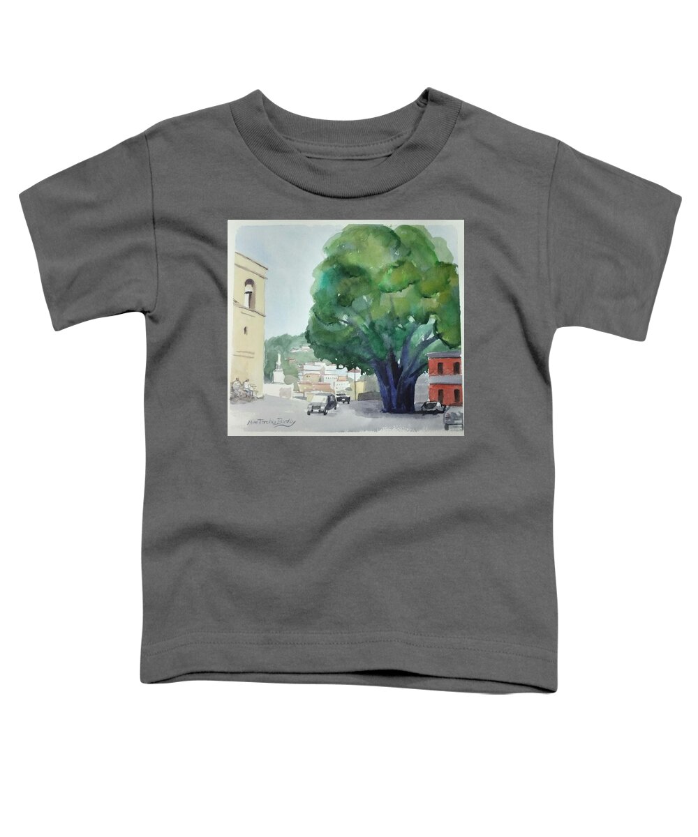Il Milicurchio Toddler T-Shirt featuring the painting Sersale Tree by Mimi Boothby