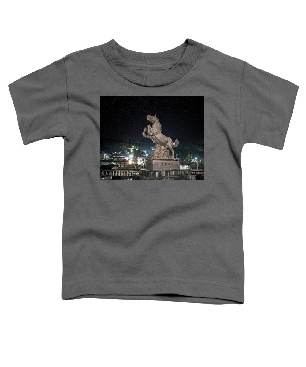 Statue Toddler T-Shirt featuring the photograph Shima Village Starry Night by William Dickman