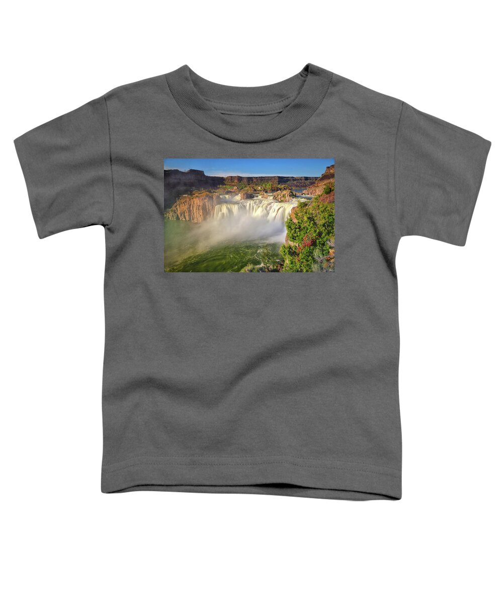 Shoshone Falls Toddler T-Shirt featuring the photograph Shoshone Falls Spring Rage by Greg Norrell
