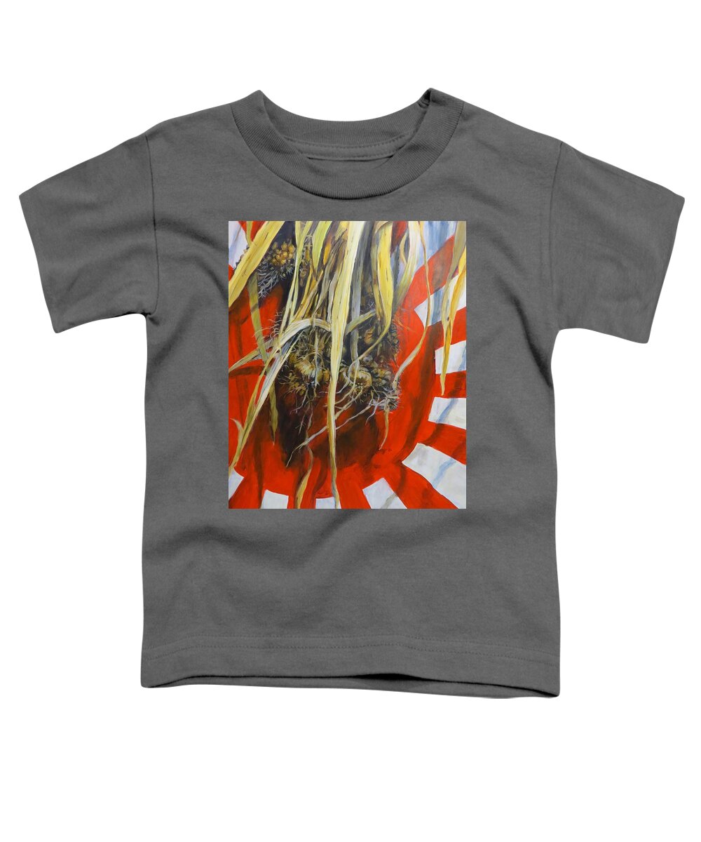 Japanese Flag Toddler T-Shirt featuring the painting Sleep by William Brody