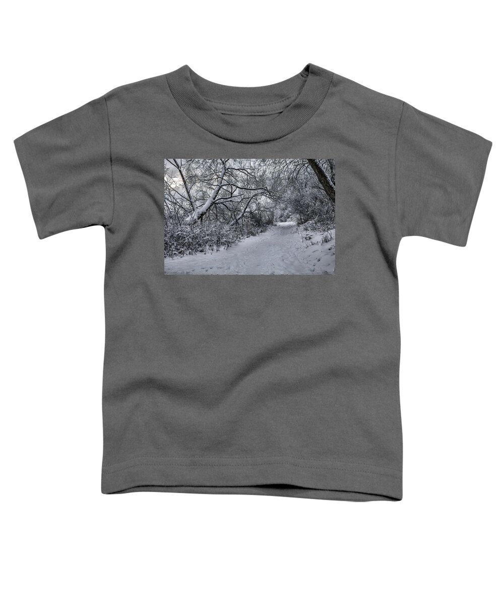 Leif Sohlman Toddler T-Shirt featuring the photograph Snow 1 #i3 by Leif Sohlman