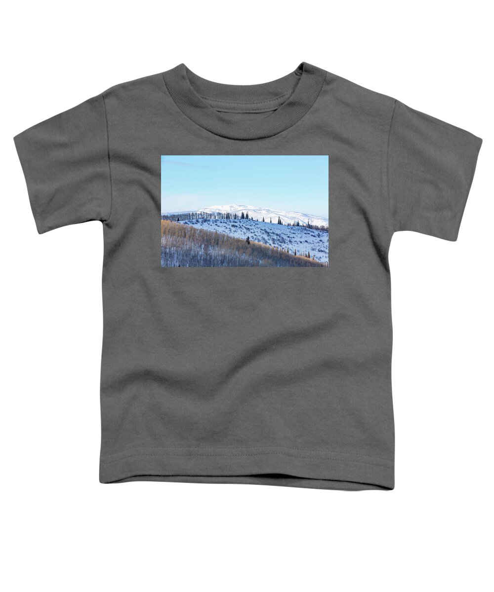 Park City Toddler T-Shirt featuring the photograph Snowcapped Rockies by Donna Twiford