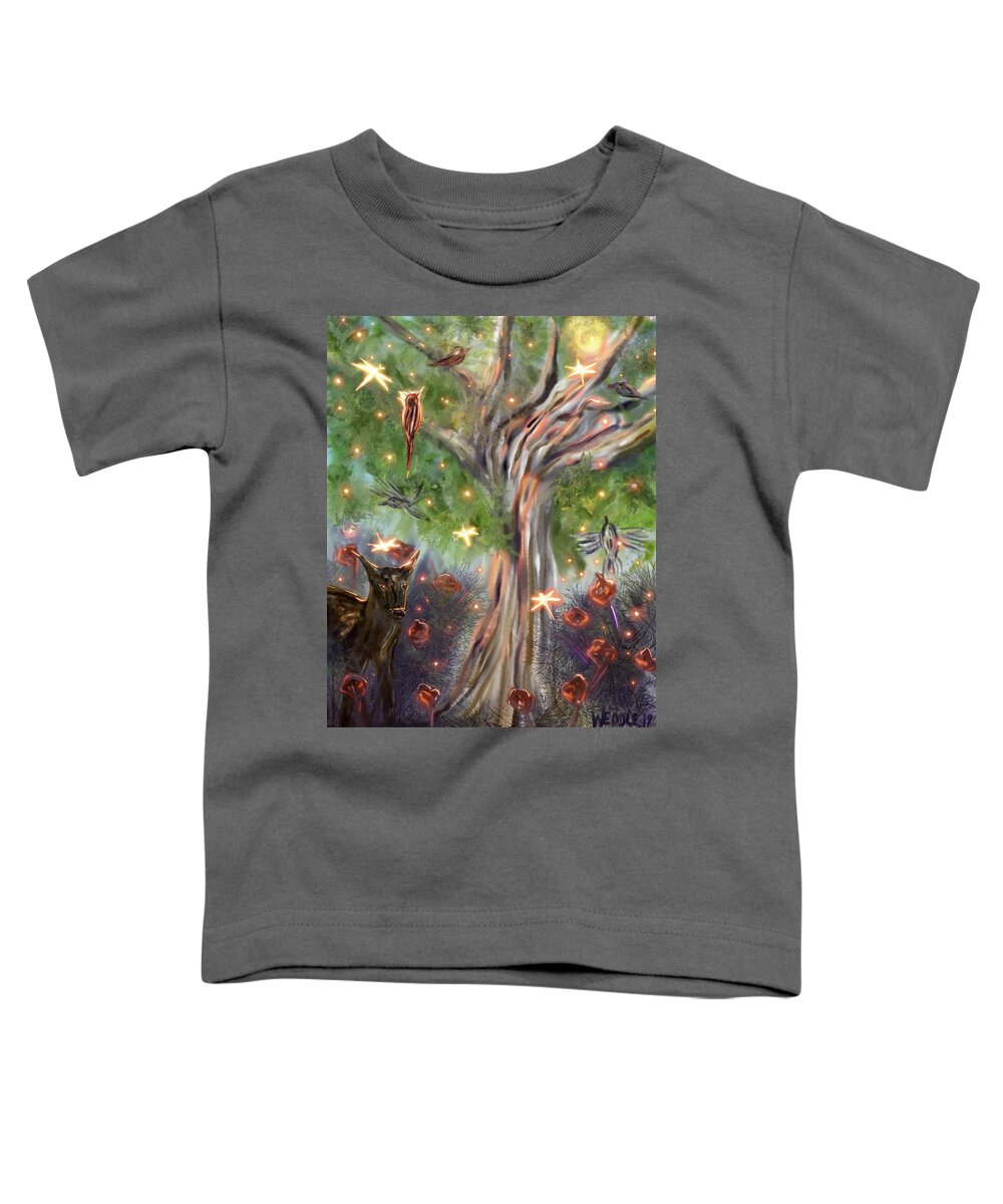 Spring Toddler T-Shirt featuring the digital art Spring Evening by Angela Weddle