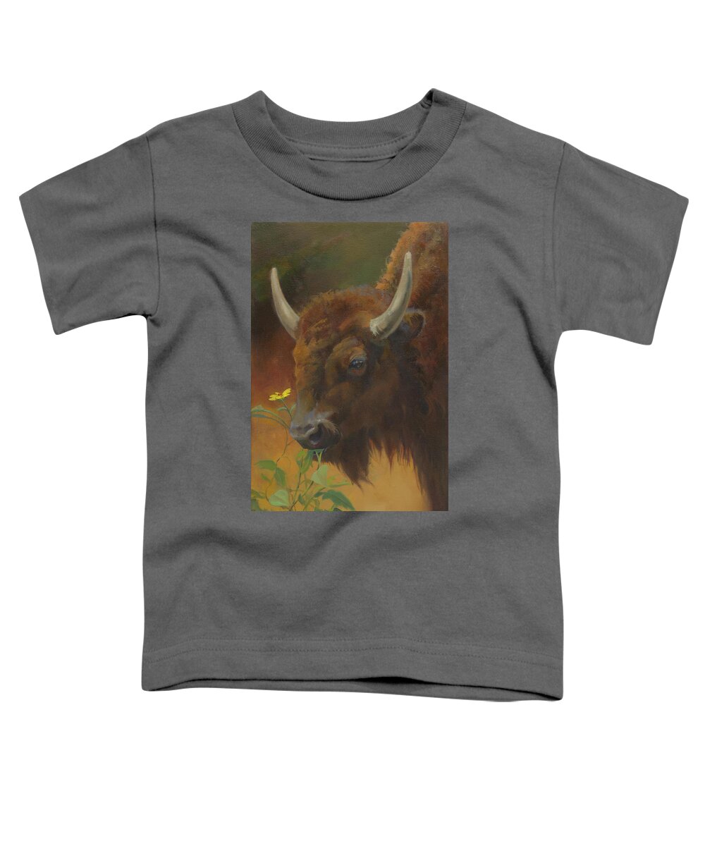 Wildlife Toddler T-Shirt featuring the painting Spring on the Range by Carolyne Hawley