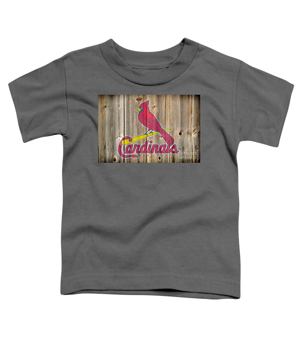 Cardinals Toddler T-Shirt featuring the digital art St Louis Cardinals by Steven Parker