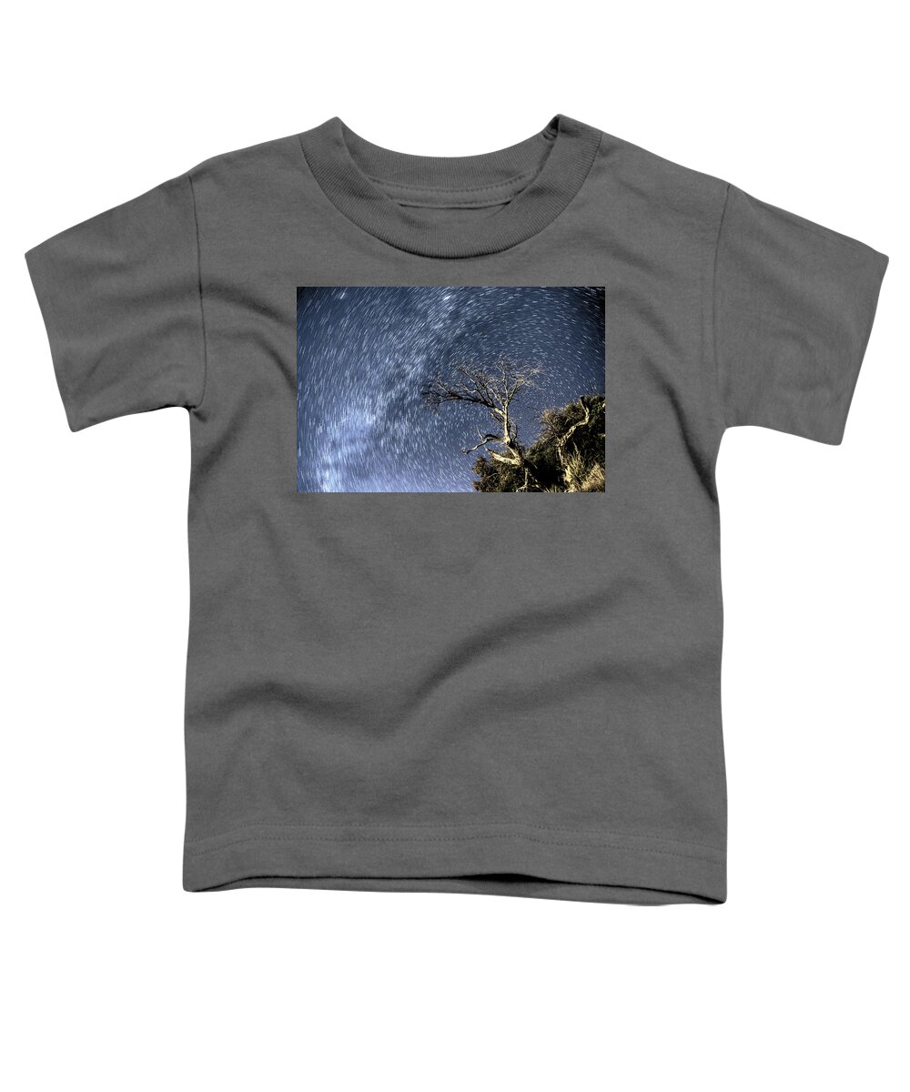Stars Toddler T-Shirt featuring the photograph Star Trail Wonder by Chance Kafka