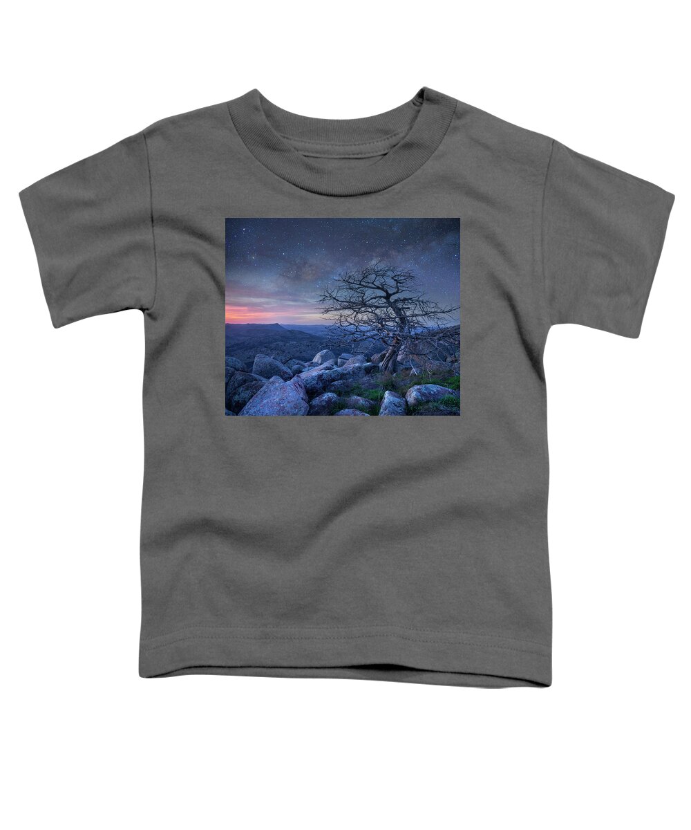 00559646 Toddler T-Shirt featuring the photograph Stars Over Pine, Mount Scott by Tim Fitzharris