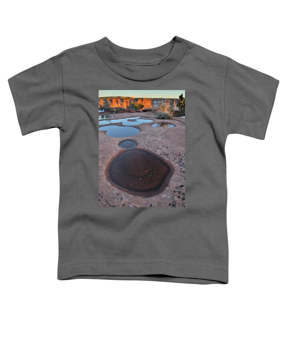 Canyonlands National Park Toddler T-Shirt featuring the photograph Stepping Pools at Green River Overlook by Ray Mathis