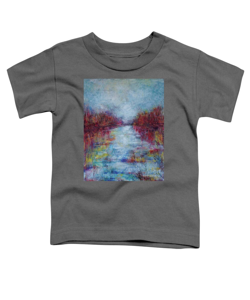 Oil Toddler T-Shirt featuring the mixed media Stormy Anticipation by Christine Chin-Fook