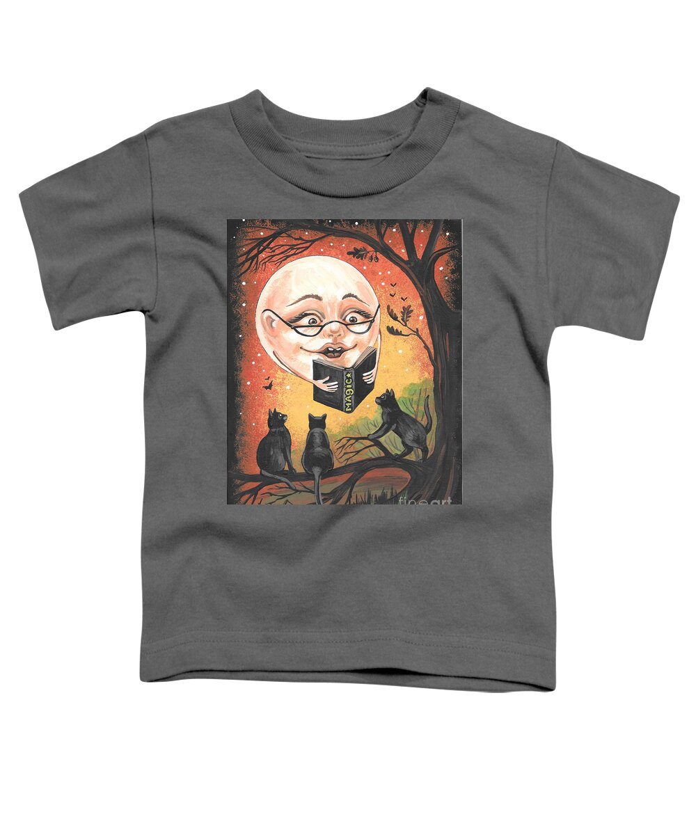 Print Toddler T-Shirt featuring the painting Story Time by Margaryta Yermolayeva