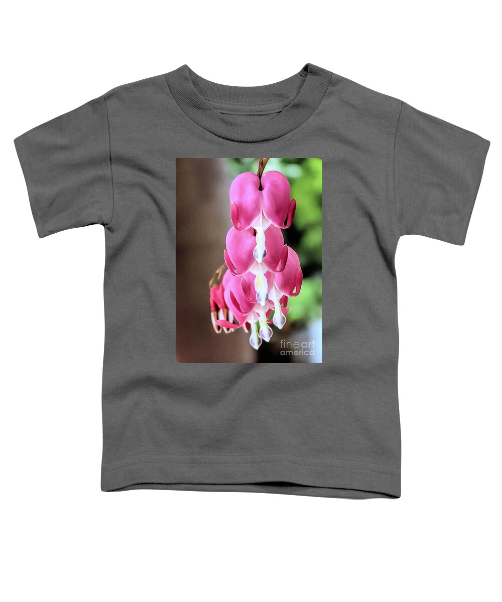 Bleeding Hearts Toddler T-Shirt featuring the photograph String of hearts by Janice Drew