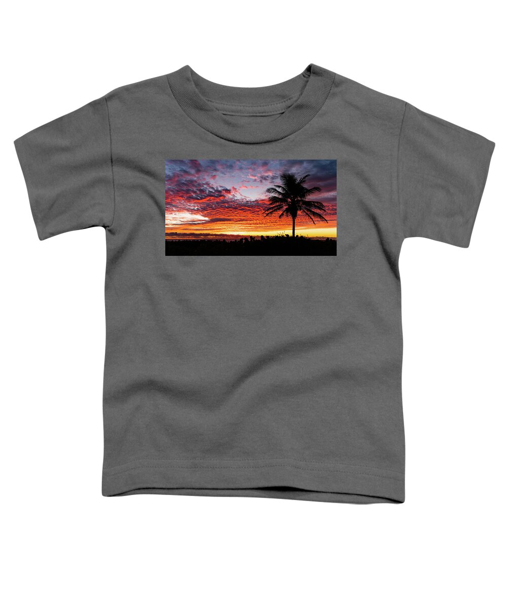 Florida Toddler T-Shirt featuring the photograph Stunning Sunrise Palm Delray Beach Florida by Lawrence S Richardson Jr