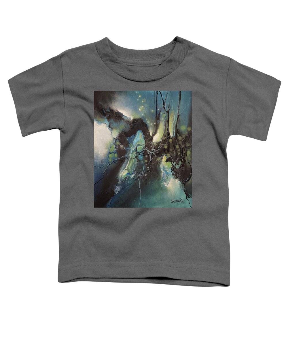 Abstract Toddler T-Shirt featuring the painting Submersion by Tom Shropshire