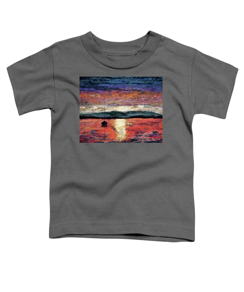 Island Toddler T-Shirt featuring the digital art Sucia Island Sunset by Ken Taylor