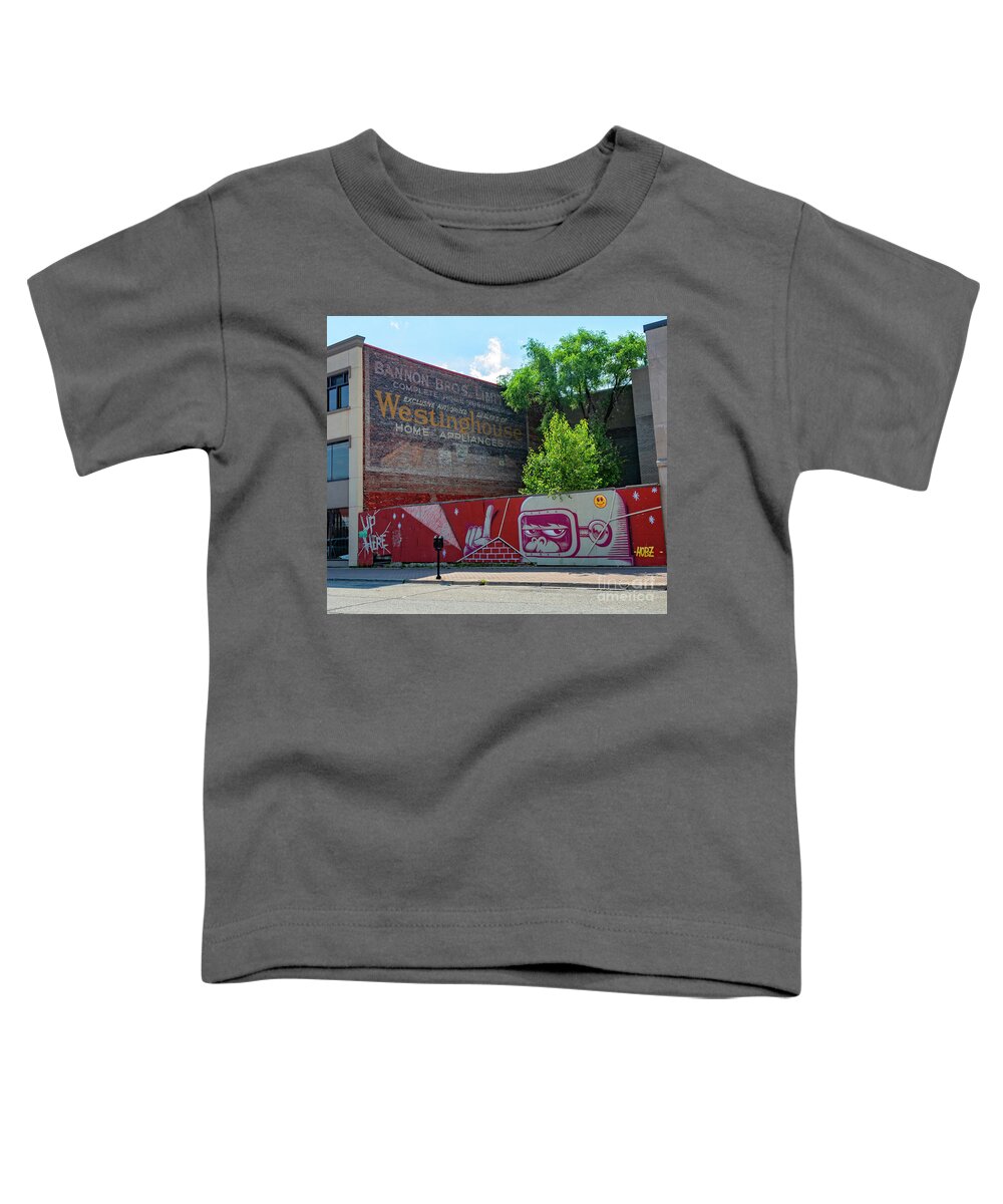 Sudbury Toddler T-Shirt featuring the photograph Sudbury Ghost Sign by Lenore Locken