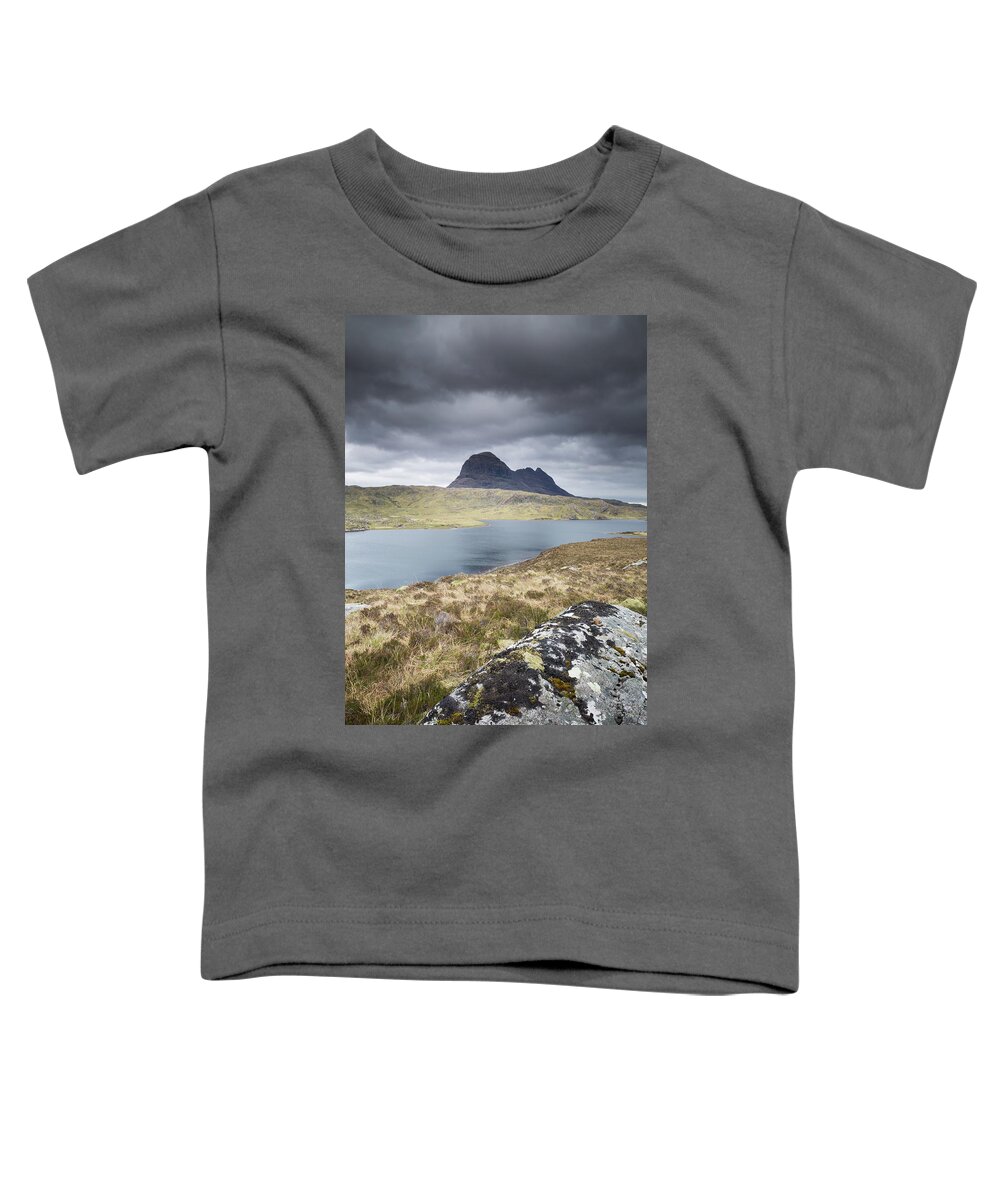 Landscape Toddler T-Shirt featuring the photograph Suilven on a stormy day by Anita Nicholson