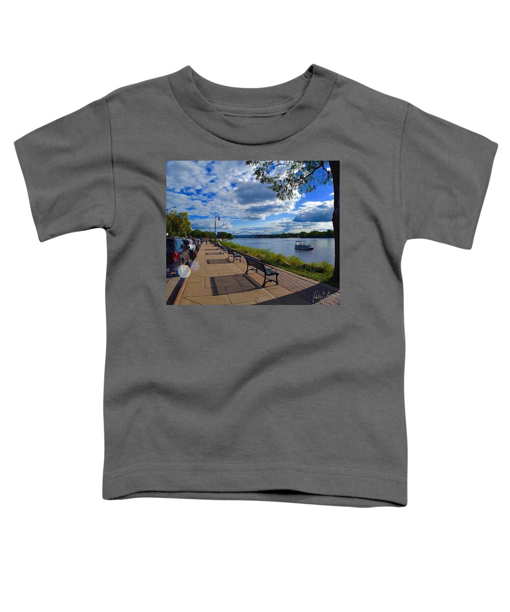Mississippiriver Beautiful Riversidepark Toddler T-Shirt featuring the photograph Summer On The River by Phil S Addis