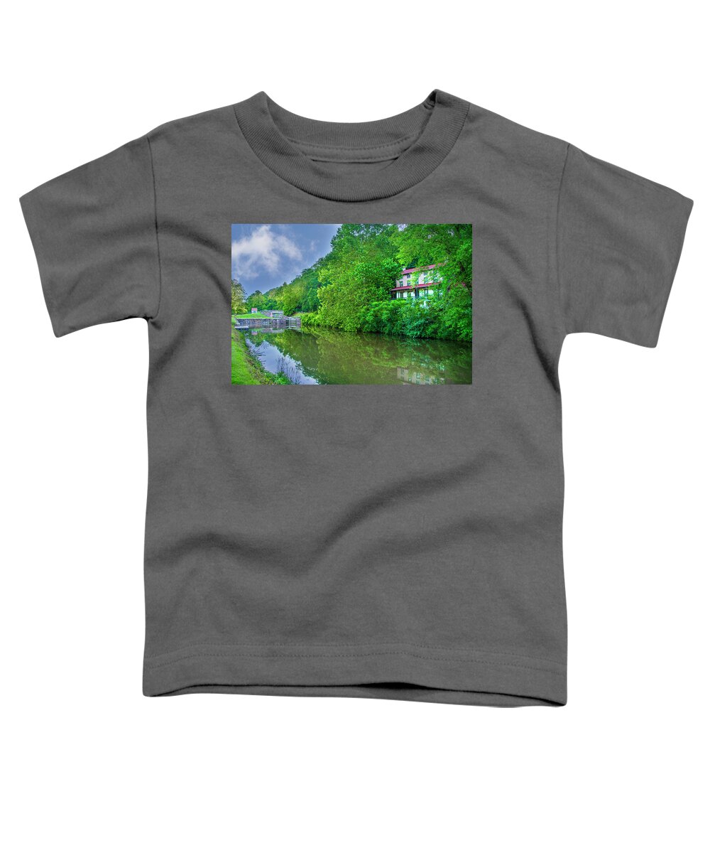 Summer Toddler T-Shirt featuring the photograph Summer - The Schuylkill Canal - Mont Clare by Bill Cannon