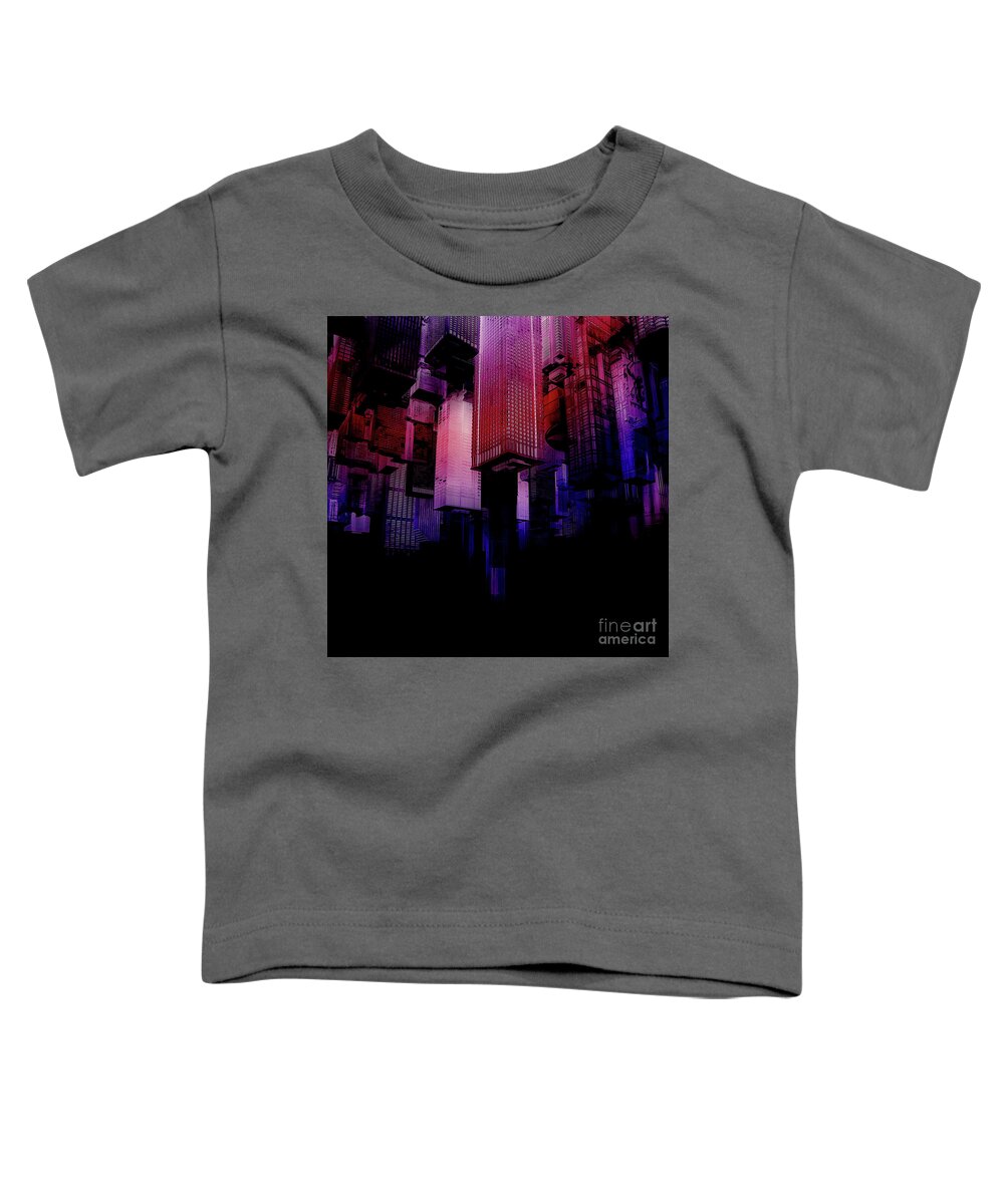 Upside Down Toddler T-Shirt featuring the digital art Sunken City by Phil Perkins