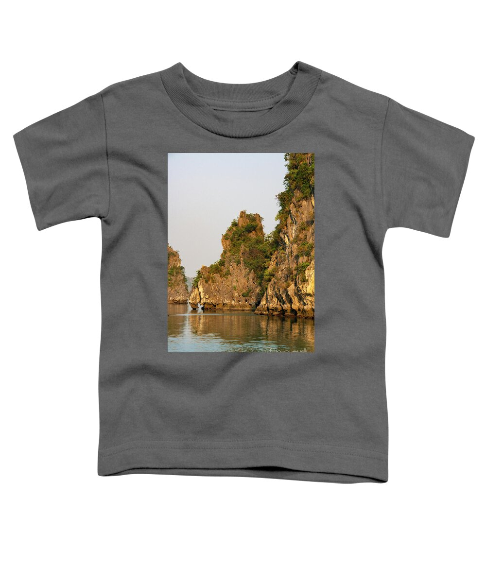 Halong Bay Toddler T-Shirt featuring the photograph Sunlit Halong Bay Islands Eight by Bob Phillips
