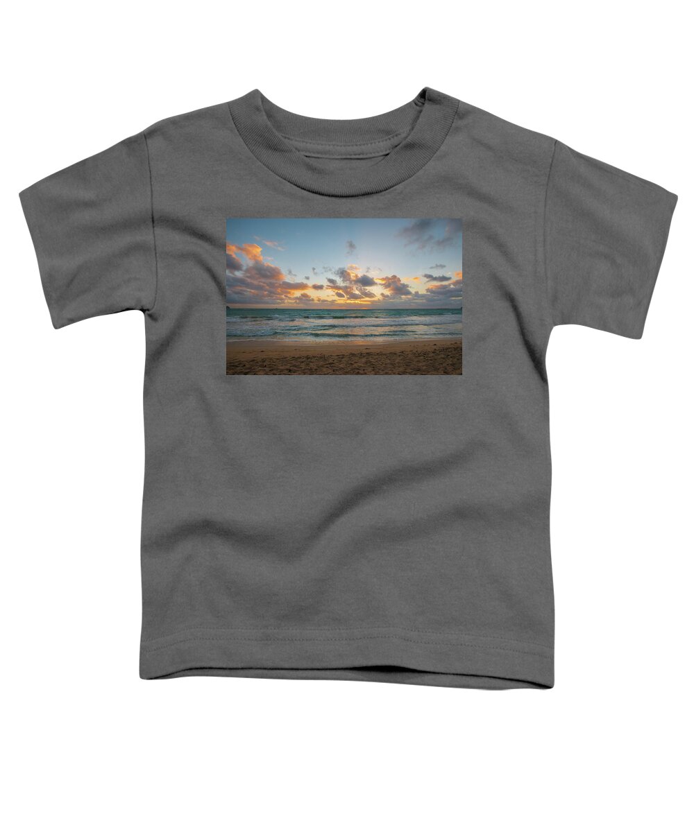 Hawai'i Toddler T-Shirt featuring the photograph Sunrise Kailua Beach by Mark Duehmig