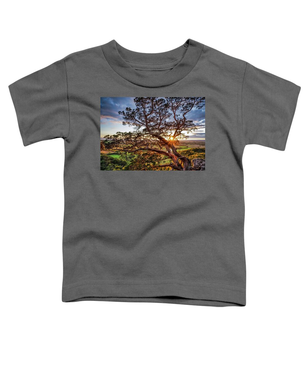 Gibraltar Rock Toddler T-Shirt featuring the photograph Sunset by Brad Bellisle