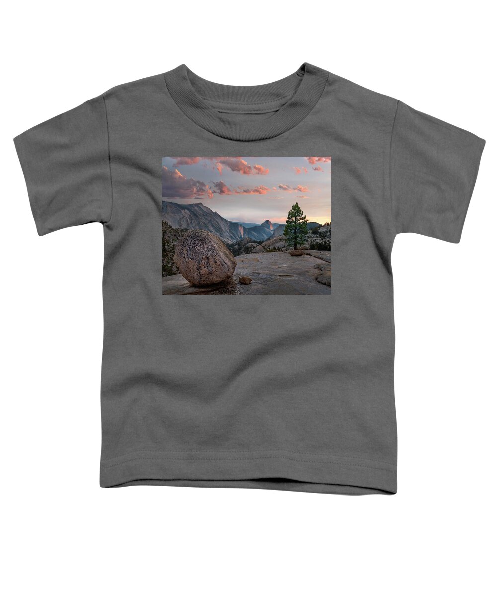 00574865 Toddler T-Shirt featuring the photograph Sunset On Half Dome From Olmsted Pt, Sierra Nevada, Yosemite National Park, California by Tim Fitzharris