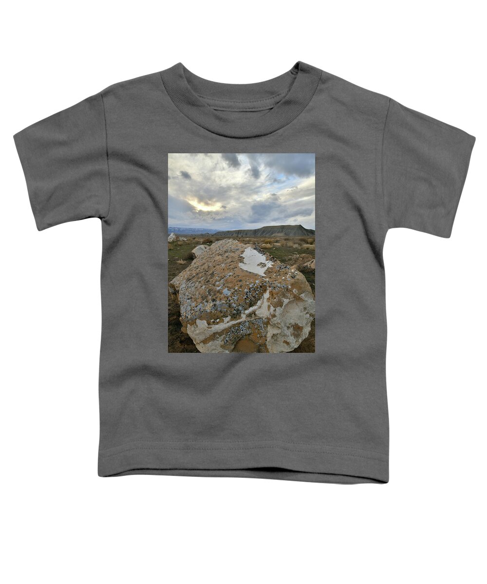 Book Cliffs Toddler T-Shirt featuring the photograph Sunset over Book Cliff Boulders by Ray Mathis