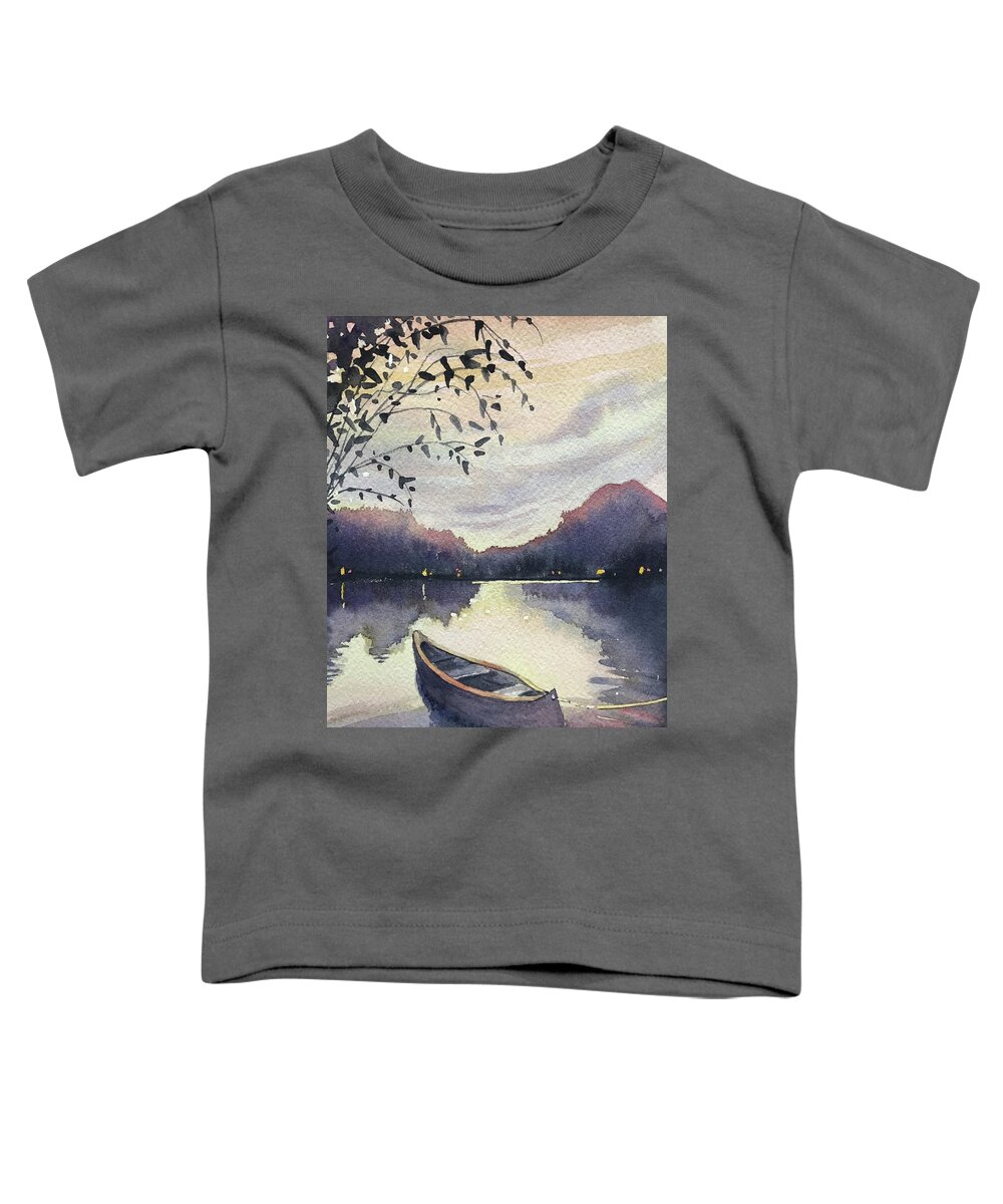 Trees Toddler T-Shirt featuring the painting Sunset Over SugarLoaf by Luisa Millicent