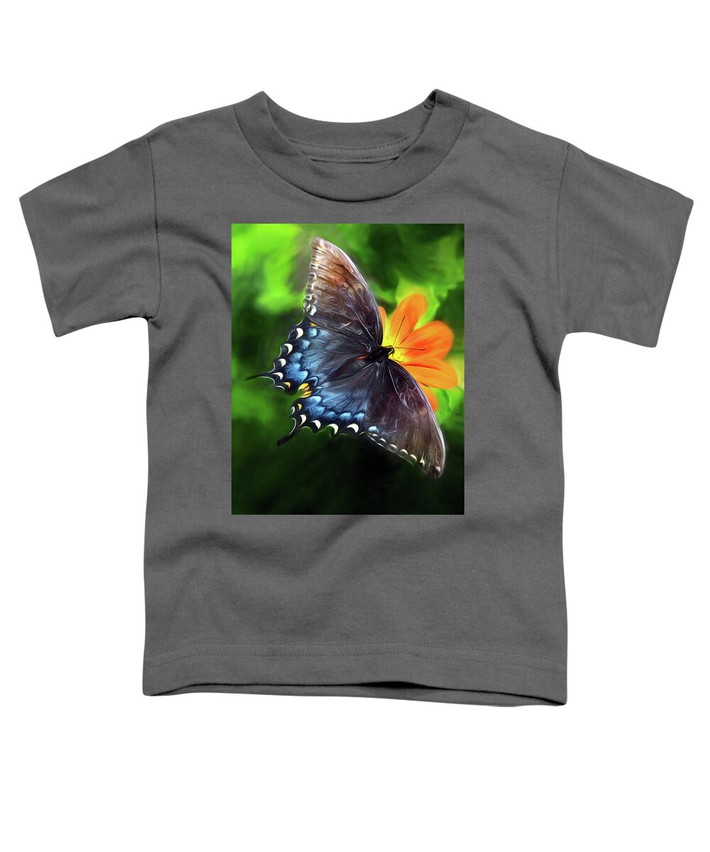 Butterfly Toddler T-Shirt featuring the photograph Swallowtail Slant by Art Cole