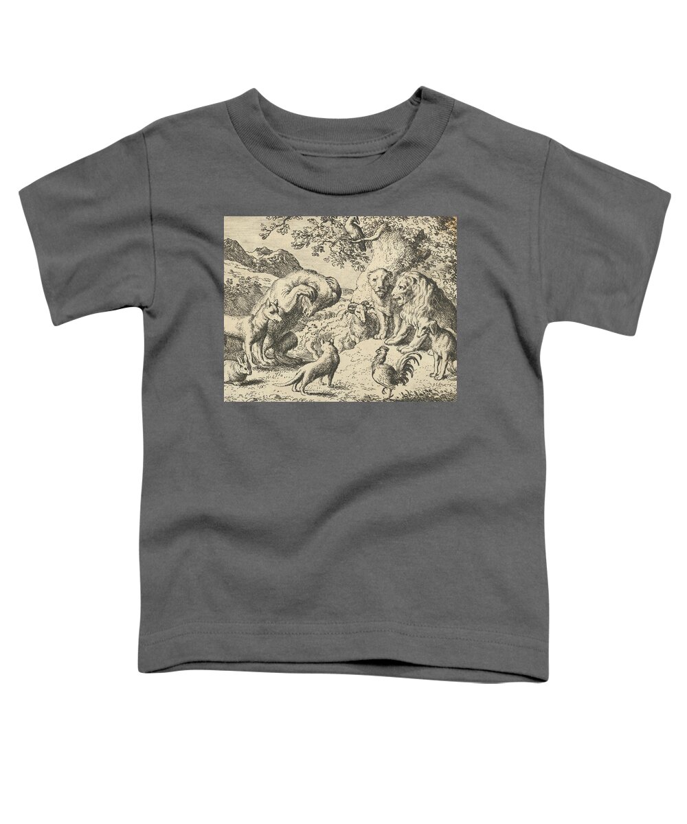 17th Century Art Toddler T-Shirt featuring the relief The Bear Seeks Justice from the Lion Against Renard by The Bear Seeks Justice from the Lion Against Renard