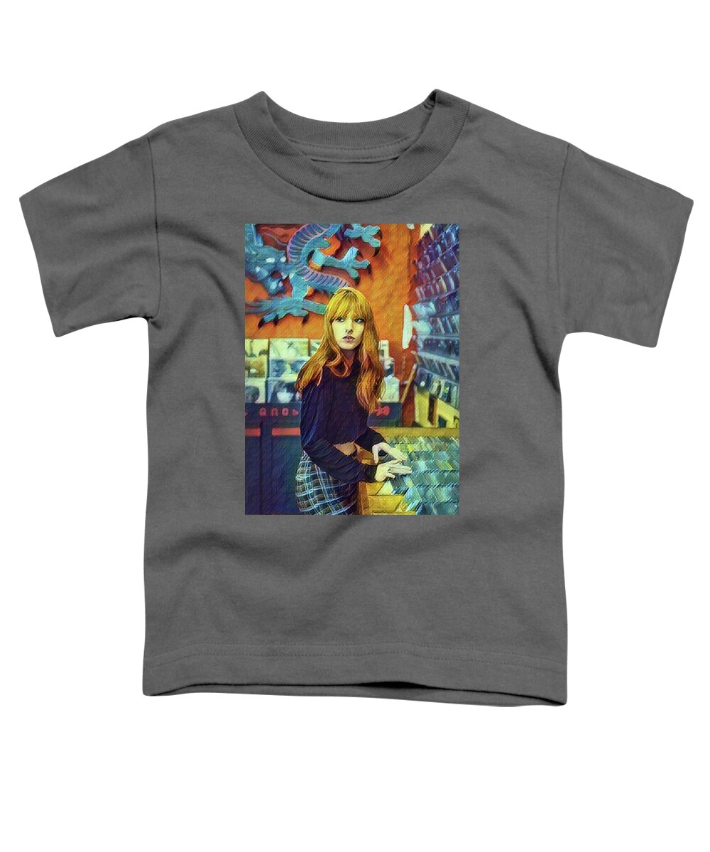 Woman Toddler T-Shirt featuring the digital art The Beat Goes On by Teresa Trotter