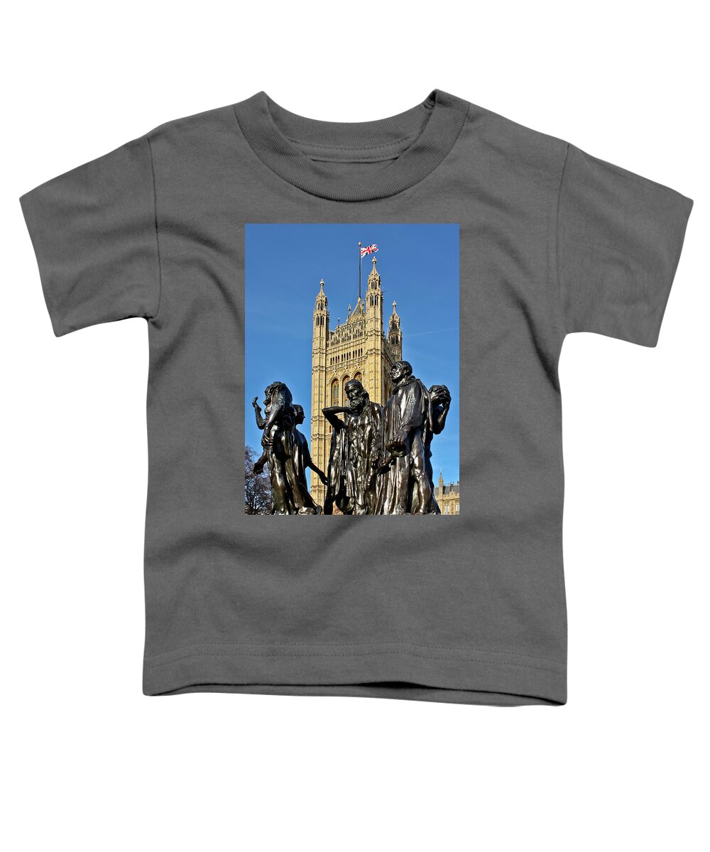 Calais Toddler T-Shirt featuring the photograph The Burghers of Calais London by Terri Waters