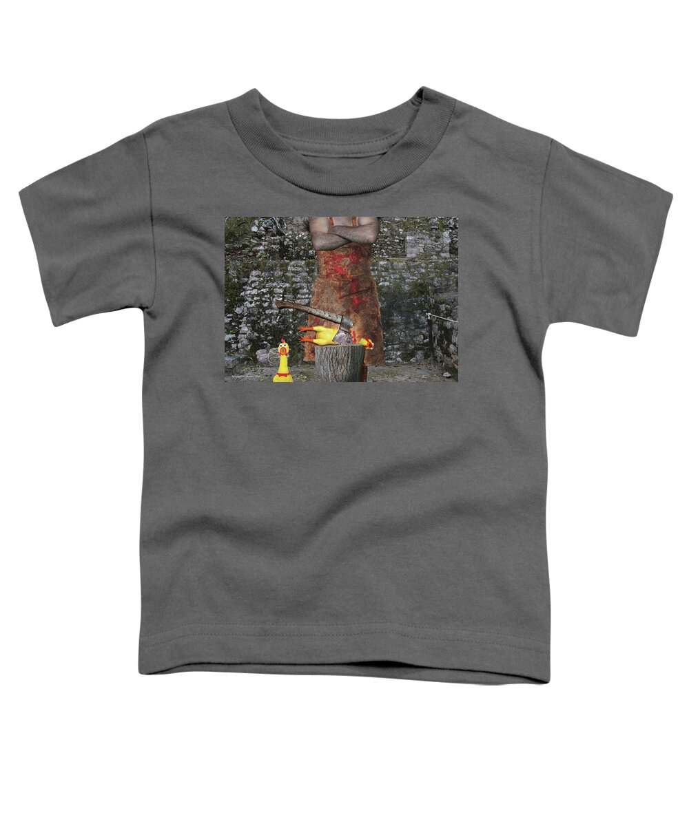 Executioner Toddler T-Shirt featuring the photograph The Case of a Nearsighted Butcher by Aleksander Rotner