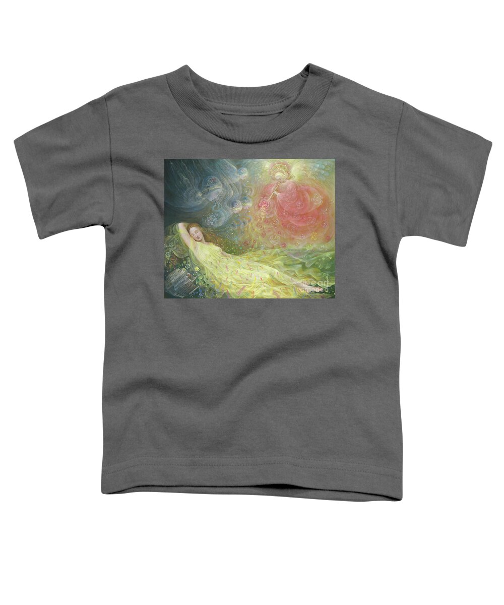 The Dream Of Venus Toddler T-Shirt featuring the painting The Dream of Venus by Annael Anelia Pavlova