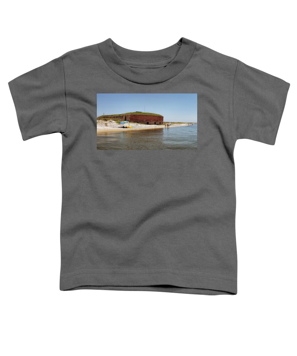 Fort Massachusetts Toddler T-Shirt featuring the photograph The Fort at Ships Island by Susan Rissi Tregoning