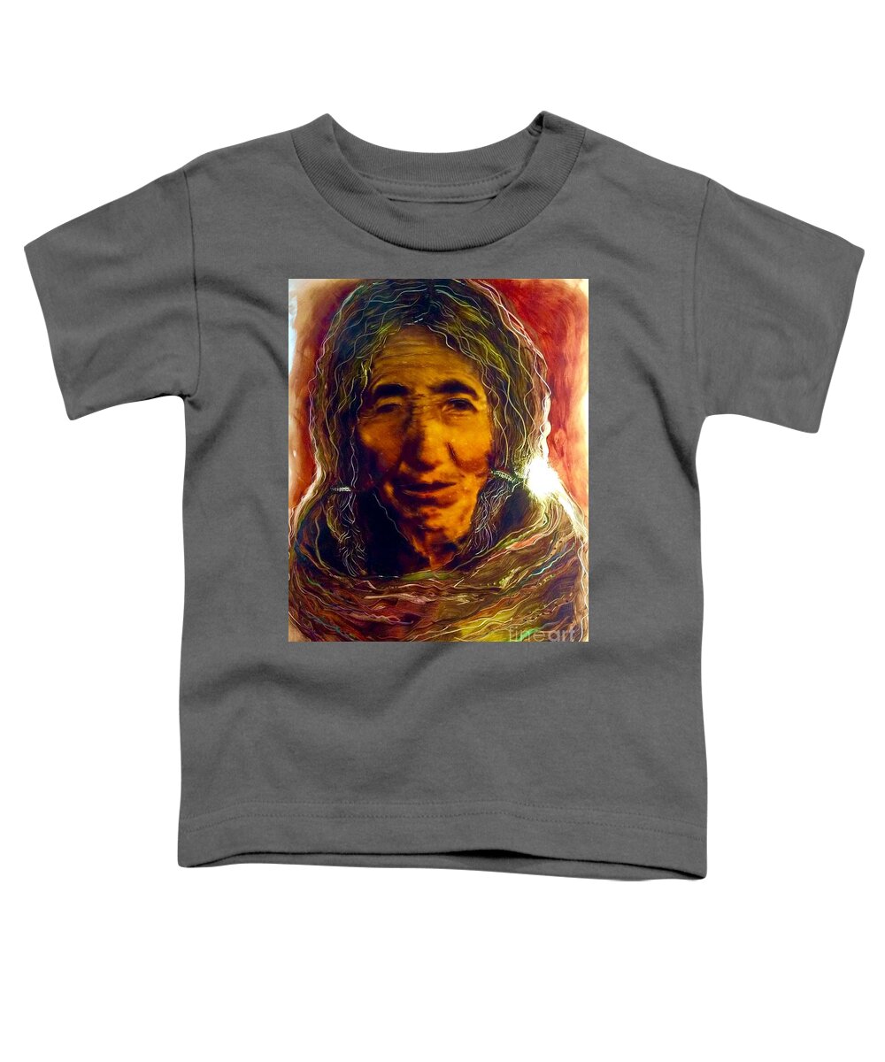 Women Elders Aging Grace Grandmother Toddler T-Shirt featuring the painting The Grace of Time by FeatherStone Studio Julie A Miller