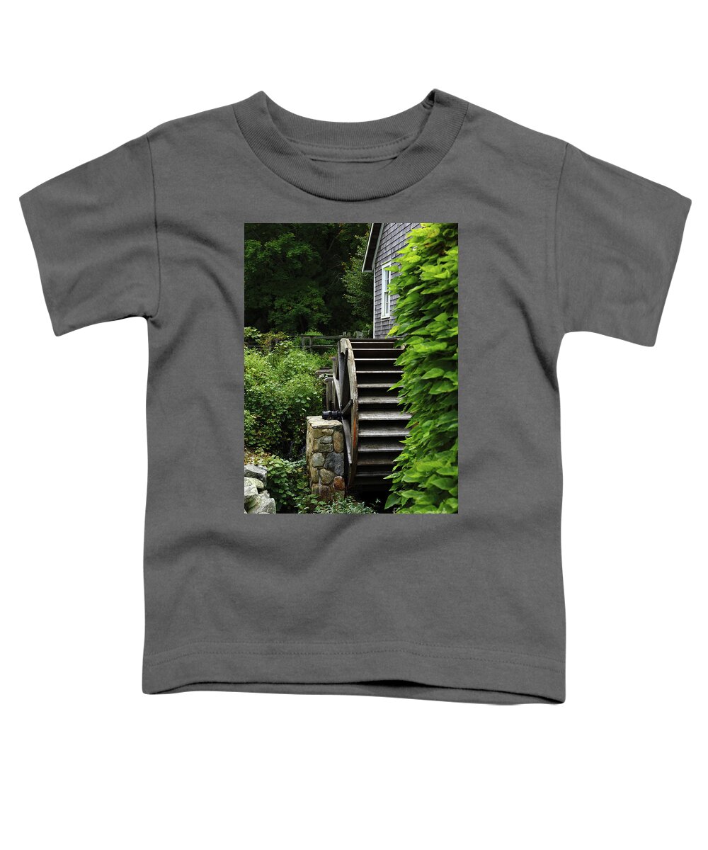 Massachusetts Toddler T-Shirt featuring the photograph The Gristmill by Terri Brewster